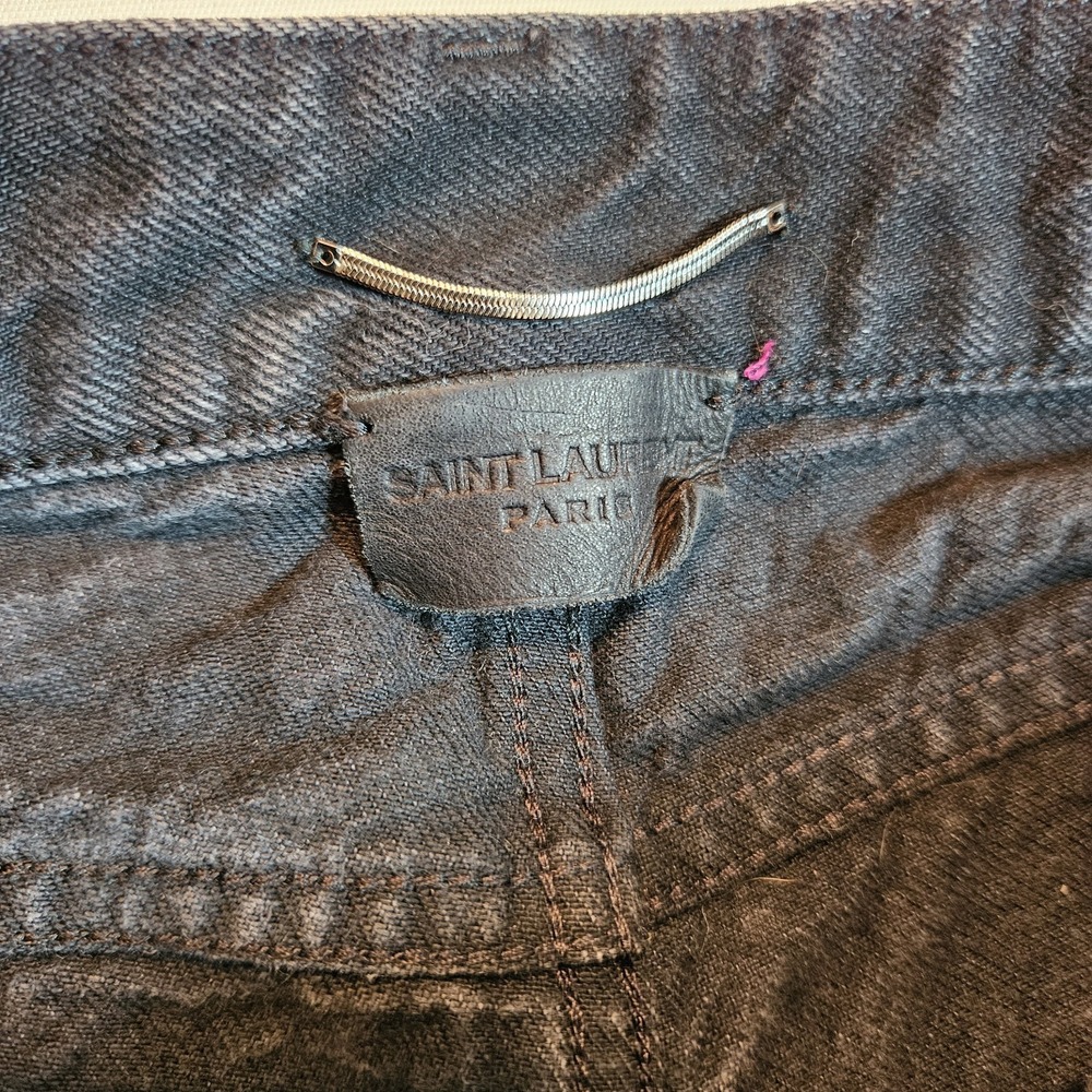 Saint Laurent Paris Men's Jeans Etienne Pant 29 Black Wash Denim Designer - Picture 2 of 9
